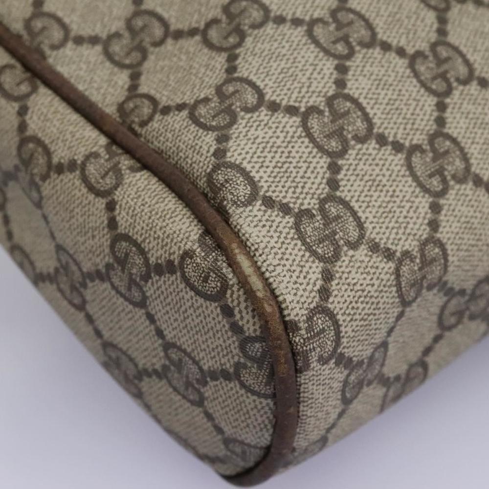 GUCCI GG Supreme Web Sherry Line Clutch Bag PVC Beige Red Green Auth th5590 - Picture 10 of 16